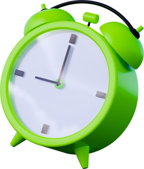 3d clock alarm icon